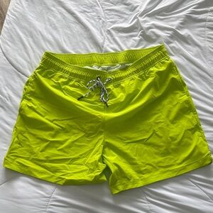 RHONE Neon Green/Yellow Swim Trunks